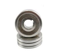Lot de 2 rouleaux d'entraînement moletés V-Groove pour soudeurs MIG, rouleaux en acier (30 mm de diamètre, 10 mm de diamètre, 10 mm d'épaisseur), compatibles avec les fils de soudure de 0,6 à 0,8 mm