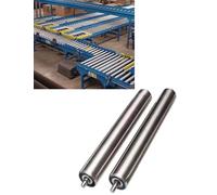 Lot de 2 rouleaux en acier inoxydable, diamètre du tambour, for convoyeur à bande- Rouleaux for convoyeur à bande for chaînes de montage(Diameter 25mm,L 19.7"/50cm)