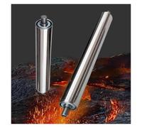 Lot de 2 rouleaux en acier inoxydable haute résistance - 40,6 cm de long, parfaits pour le travail du bois et un usage industriel, composants de convoyeur durables.