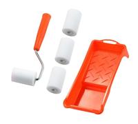 Lot de 2 rouleaux éponge plats de 5,1 cm avec grand plateau de peinture et doublures