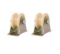 Lot de 2 rouleaux robustes en nylon UType pour portes coulissantes 100 mm Rigide et durable Idéal pour machines industrielles et systèmes coulissants à rail inversé