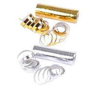 Lot de 2 Rouleaux "Serpentins" 4m Argent & Or