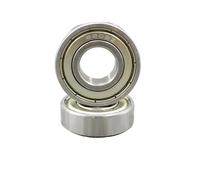 Lot de 2 roulements à billes à gorge profonde 6200-6204 ZZ en acier chromé, roulement de précision de diamètre extérieur 30-47 mm for VTT(15x35x11mm)