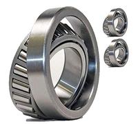 Lot de 2 roulements de roue de remorque LM67048/LM67010 remplace Timken SKF 1,25" ID LM67048 / course extérieure 2,3" OD LM67010, pour moyeux de broche d'essieu de 2268 à 2721,6 kg - LM67048/1 0