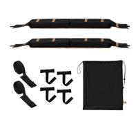 Lot de 2 roulements universels résistants pour porte-bagages | Protections pour barres de toit de voiture, sangles de fixation pour canoë, surf, snowboard, kayak, voiture, camion, SUV