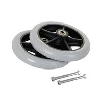 Lot de 2 roulettes 7 pouces for fauteuil roulant, petites for chariot, remplacement la roue avant, diamètre 8 mm(2PCS Grey)
