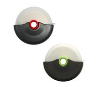 Lot de 2 roulettes à pizza, disque de roulette à pizza, lame en acier inoxydable, avec couvercle de protection, trancheuse à pizzas super tranchante, roue facile à nettoyer, pour faire du pain et de