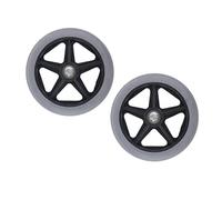 Lot de 2 roulettes avant de remplacement for fauteuil roulant, 6 pouces, roulement à 5 rayons