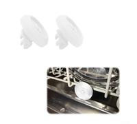 Lot de 2 roulettes blanches pour panier supérieur de lave-vaisselle Miele série G - Pièces de rechange pour tiroir à couverts - Facile à installer - Longueur : 47 mm - Blanc