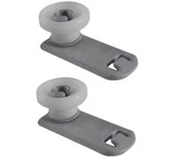 Lot de 2 roulettes de panier supérieur et support - Compatible lave-vaisselle Miele - Pièce de rechange pour panier supérieur 7649011/007649011