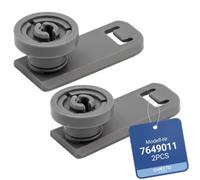 Lot de 2 roulettes de panier supérieur pour Miele 7649011/007649011 | Roulette de tiroir avec support pour panier supérieur compatible avec lave-vaisselle Miele