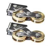 Lot de 2 roulettes de porte coulissante pour fenêtres en laiton pour un fonctionnement fluide et une installation facile