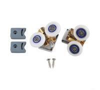 Lot de 2 roulettes de porte de douche avec vis en acier inoxydable pour une installation dans n'importe quelle douche 26 mm