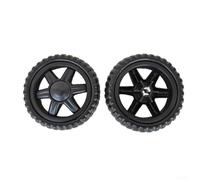 Lot de 2 roulettes de rechange en caoutchouc pour diable, équipement de pelouse et chariots avec trou de pneu de 8 mm pour une durabilité et une stabilité améliorées (A)