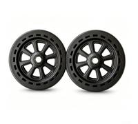 Lot de 2 roulettes de rechange en polypropylène épais de 15,2 cm pour chariots d'extérieur, chariots de camping, chariots de camping, chariots de chariot, design non marquant, largeur 33 mm