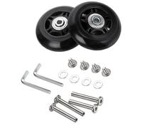 Lot de 2 roulettes de rechange pivotantes en caoutchouc pour valise, 70 mm x 24 mm