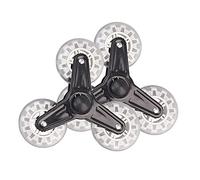 Lot de 2 roulettes de rechange pour chariot de courses - Pièces de rechange - Chariot à linge - Support de serrage triangulaire - Valise à roulettes - Plateau à roulettes - Dessous de verre
