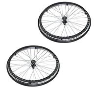 Lot de 2 roulettes de rechange pour fauteuil roulant, roues en alliage d'aluminium de 24 pouces, pneus en polyuréthane plein, silencieuses, anti-usure et antidérapantes, capacité de charge de 220 lb