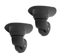 Lot de 2 roulettes de rechange robustes pour valise, coffre à bagages, kit pivotant à 360 degrés, un