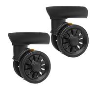 Lot de 2 roulettes de rechange robustes pour valise, coffre à bagages, kit pivotant à 360 degrés, un
