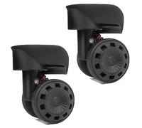 Lot de 2 roulettes de rechange robustes pour valise, coffre à bagages, kit pivotant à 360 degrés, un