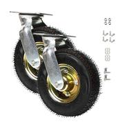 Lot De 2 Roulettes D'établi, Grandes Roulettes En Caoutchouc, Avec Bande De Roulement À Crampons En Caoutchouc For Établi, Chariot, Chariot, Chariot(Universal wheels,6 inch)