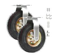Lot De 2 Roulettes D'établi, Grandes Roulettes En Caoutchouc, Avec Bande De Roulement À Crampons En Caoutchouc For Établi, Chariot, Chariot, Chariot(Directional wheels,10 inch)