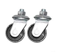 Lot de 2 roulettes horizontales en métal pour remplacement de plancher de remorque sous levage de voiture - Roulettes en acier résistantes à l'usure pour l'entretien de la remorque (16 mm)