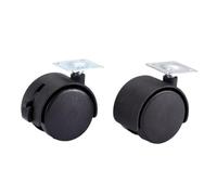 Lot de 2 roulettes pivotantes pour Chaise, roulettes pour Meubles, 30 mm, M8, avec vis/Plaque, roulettes de Remplacement pour Chariot, Freins Silencieux (Couleur : Plaque sans Frei