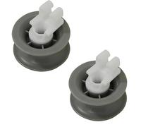 Lot de 2 roulettes pour panier supérieur de lave-vaisselle compatibles avec Neff 00611666