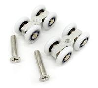 Lot de 2 roulettes pour porte coulissante de douche en verre avec vis (2PCS)