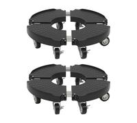 Lot de 2 roulettes rondes pour plantes d'extérieur Ø 40-58 cm - Résistant aux intempéries - Avec huit roulettes verrouillables et boucles de protection contre les chocs - Charge maximale : 250 kg