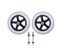 Lot de 2 roulettes universelles rechange for fauteuil roulant (6/7/8 pouces), pneus pleins, résistantes à l'usure(For grey,6 inches)