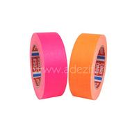 Lot De 2 Ruban Adhésif Simple Face Toile Tissu Déchirable À La Main Tesa Résistant Étanche Autocollant Rose Et Orange Scotch Réparation Livre Thermodurcissable