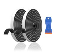 Lot de 2 Ruban d’étanchéité pour Plaque de Cuisson, 5m x 10mm x 3mm Joint Plaque de Cuisson Induction, Joint Isolation Ruban d’Étanchéité en Caoutchouc EPDM, Avec Grattoir Plaque Vitrocéramique