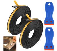 Lot De 2 Ruban D'étanchéité Pour Plaque De Cuisson,9 Mm X 2 Mm X 3 M Joint Plaque Induction Dont Plaque Vitrocéramique Avec Petit Grattoir,Bande Etancheite Autocollante Imperméable Pour Cuisine