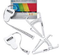 Lot de 2 rubans à mesurer et étrier pour le corps - Analyseur de graisse corporelle et outil de mesure de l'IMC, blanc MEDca