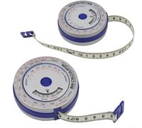 Lot de 2 rubans à mesurer rétractables avec référence IMC pour le suivi des progrès de l'alimentation et l'évaluation de la forme physique avec portée de 200 cm et boîtier en plastique