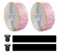 Lot de 2 rubans adhésifs anti-vibrations pour guidon de vélo - Absorption des chocs - Absorbe la transpiration - Confortable