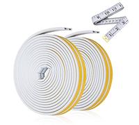 Lot de 2 rubans adhésifs en mousse de type D pour boudin de fenêtre - 10 m - Pour bloquer les fissures et les espaces - Blanc