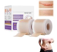 Lot de 2 rubans adhésifs en silicone à l'acide hyaluronique pour cicatrices et cicatrices - Convient à tous les types de peau