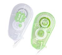 Lot de 2 rubans correcteurs compacts beiges pour une écriture fluide, ergonomique, confortable, couverture cachée pour l'école, le bureau, utiliser un ruban correcteur invisible