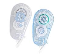 Lot de 2 rubans correcteurs compacts beiges pour une écriture fluide, ergonomique, confortable, couverture cachée pour l'école, le bureau, utiliser un ruban correcteur invisible