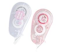 Lot de 2 rubans correcteurs compacts et portables beiges pour une écriture fluide, confort ergonomique, couverture dissimulée, pour les bureaux scolaires, utilisent du ruban correcteur ergonomique