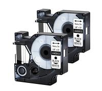 Lot de 2 rubans d'étiquettes de rechange pour Dymo D1 40913 9 mm noir sur blanc, compatible avec Dymo LabelManager 160 210D 260D 350 350D 360D 420P 450D