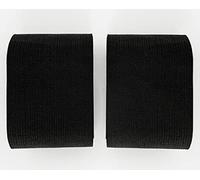 Lot de 2 rubans élastiques plats pour travaux manuels, artisanat, vêtements, bande élastique plate, tissu élastique de couture, 332, 35 mm x 02 m, noir