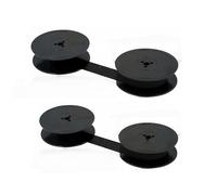 Lot de 2 rubans encreurs de 10 m pour machine à écrire DIN 2103, DIN 32755, ruban encreur durable pour des résultats d'impression clairs, installation facile, noir