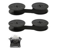 Lot de 2 Rubans Machine à écrire - Nylon Machine à écrire Ruban encreur pour modèles DIN 2103 et 32755 - Résultats d'impression clairs et précis, Noir - Idéal pour Ruban pour Vieille Machine à écrire