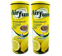 Lot de 2 Sable 350g Désodorisant AntiTabac Pour Cendrier Éliminateur de Fumée et D'odeurs Cigarette, Purificateur de Cendres Pour la Maison, le Bureau L'hôtel et la Voiture (Citron)