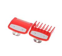 Lot de 2 sabots de guidage for tondeuse à cheveux, avec limiteur de coupe standard et accessoires de précision.(Red)